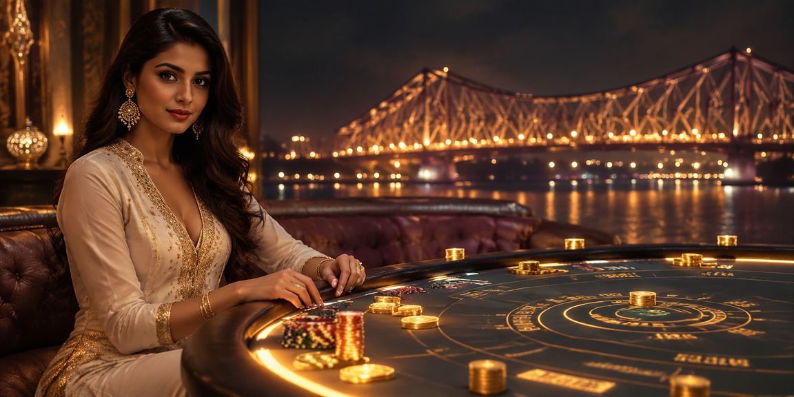 Players enjoying baccarat game in Kolkata setting